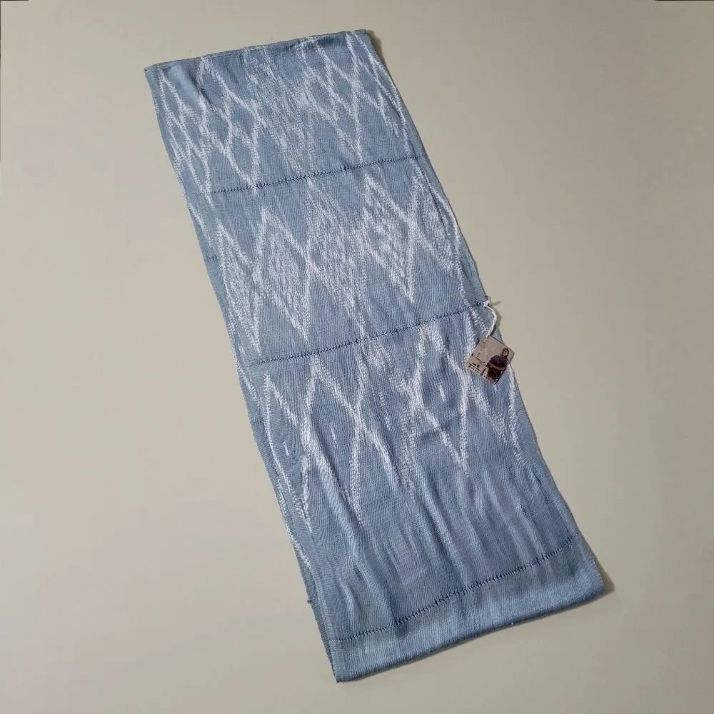 Pixan Light Blue Guatemalan Hand Woven Infinity Scarf